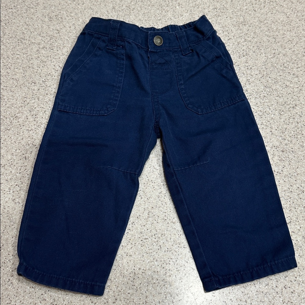GYMBOREE Navy Blue Kids Cargo Pants 100% Cotton 6-12 months